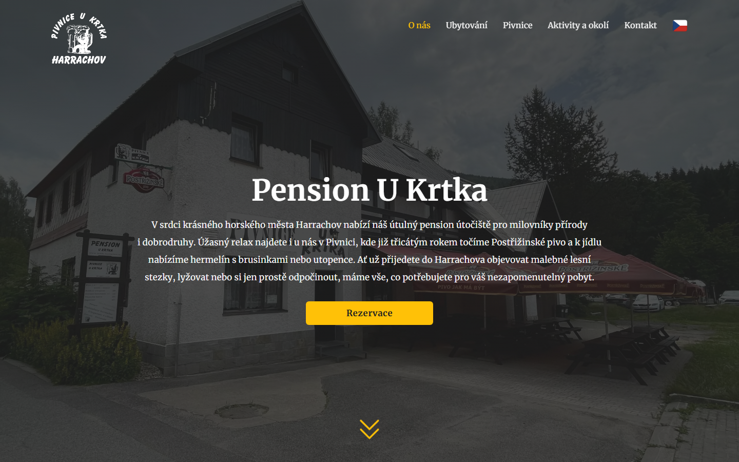 Náhled webu Pension u Krtka